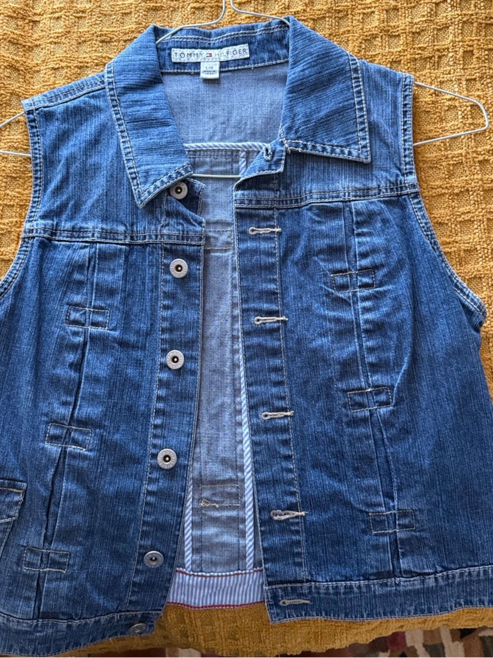 Tommy Hilfiger Blue Denim Sleeveless Vest